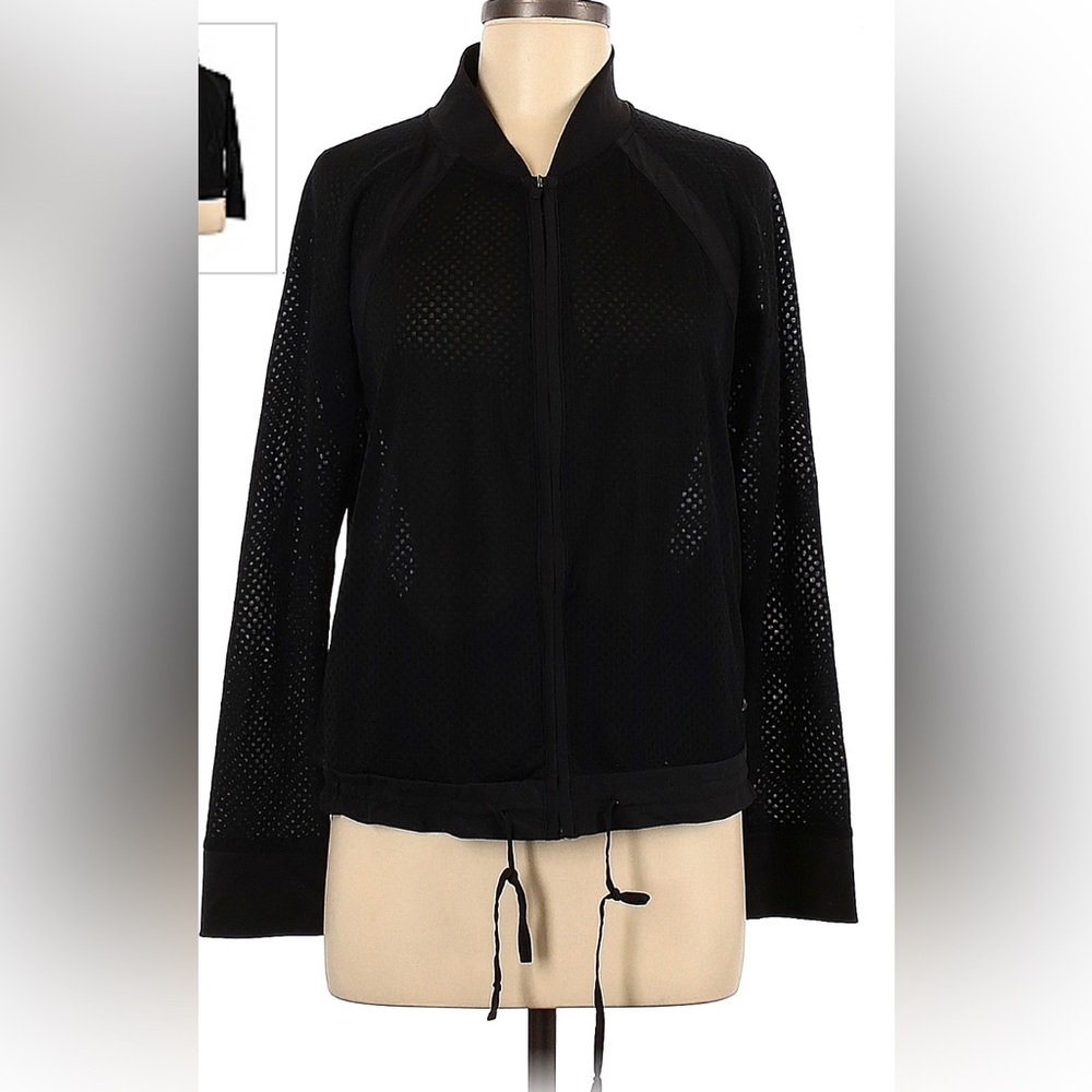 Gap Fit black sheer track jacket, size small.